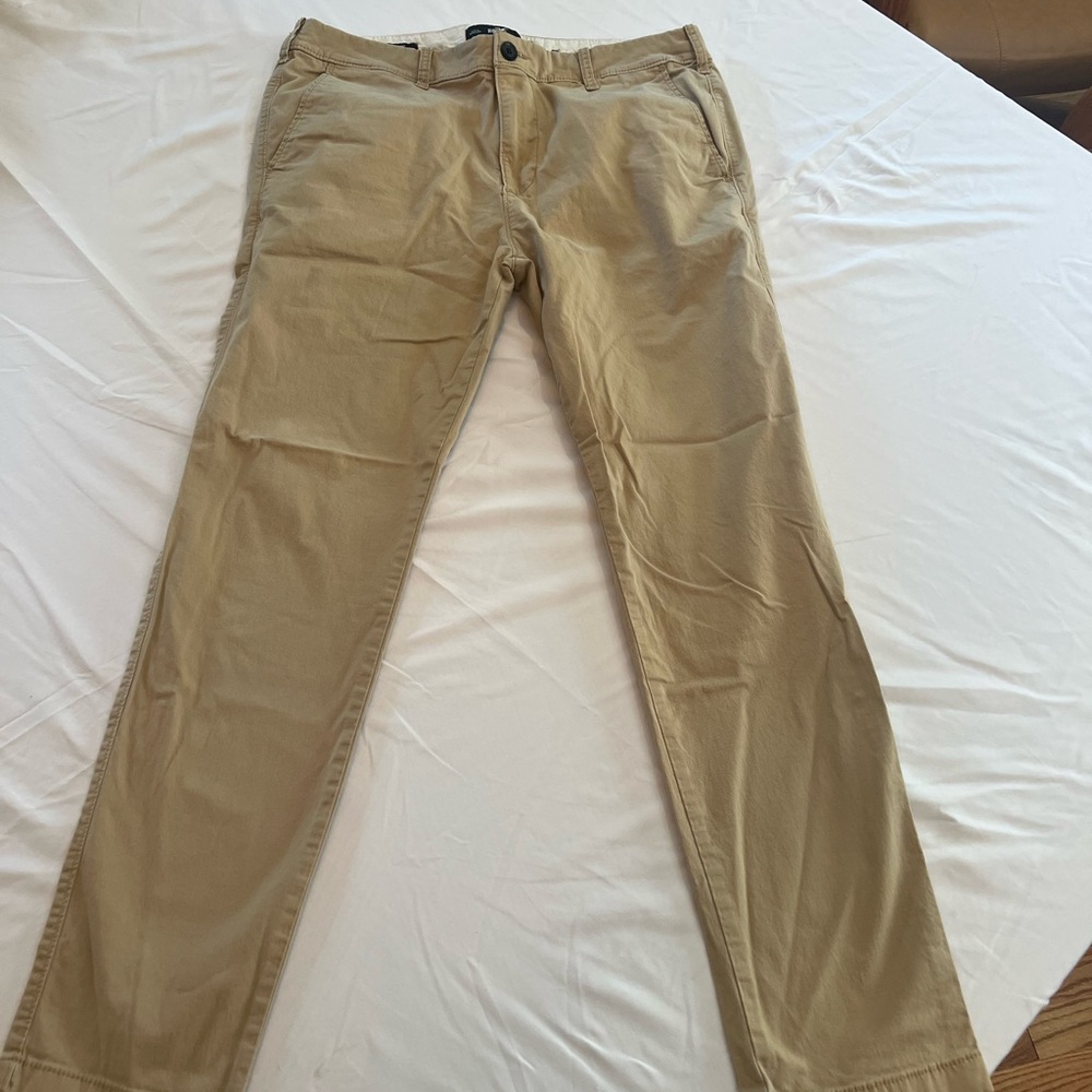 American Eagle and hollister Beige Casual Pants.  34 waist 32 length.  3 pairs